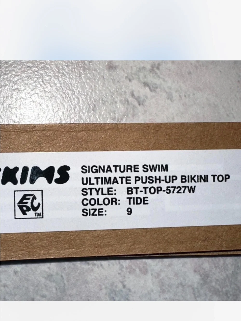 SKIMS Blue Sky SIGNATURE SWIM ULTIMATE PUSH-UP BIKINI TOP/Size: 9